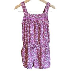 Carter's One Piece Shorts Tank Top Pink Floral Toddler Girl Size 3T